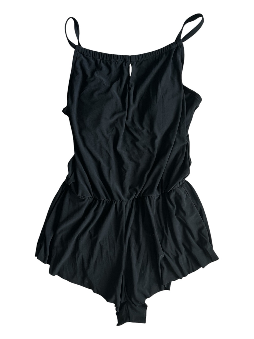 Aqua Green Black Spaghetti-Strap Romper Size Small